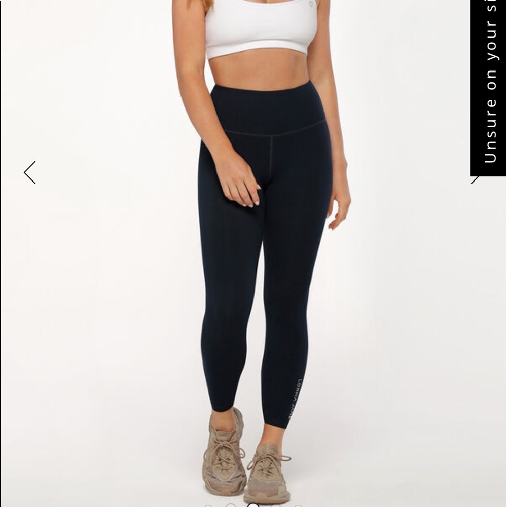Lorna Jane Lotus ankle biter leggings in midnight navy
